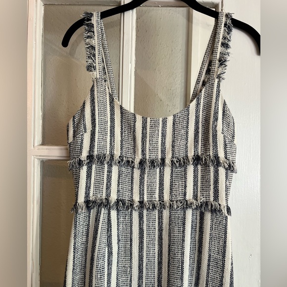 La Ligne “Jordan Dress” size 0, blue and white stripes with fringe! - Picture 10 of 11